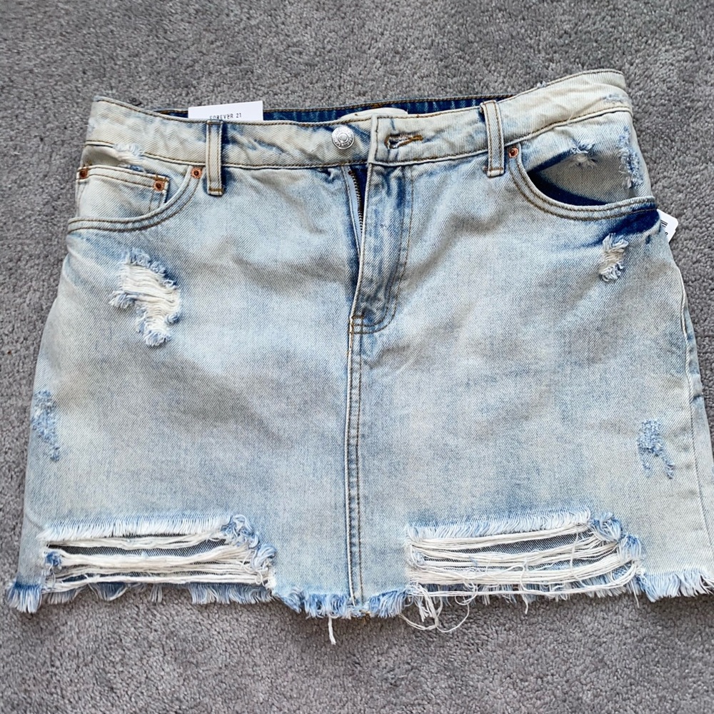 Denim short skirt